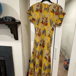 Ulla Johnson Gold Maxi Dress